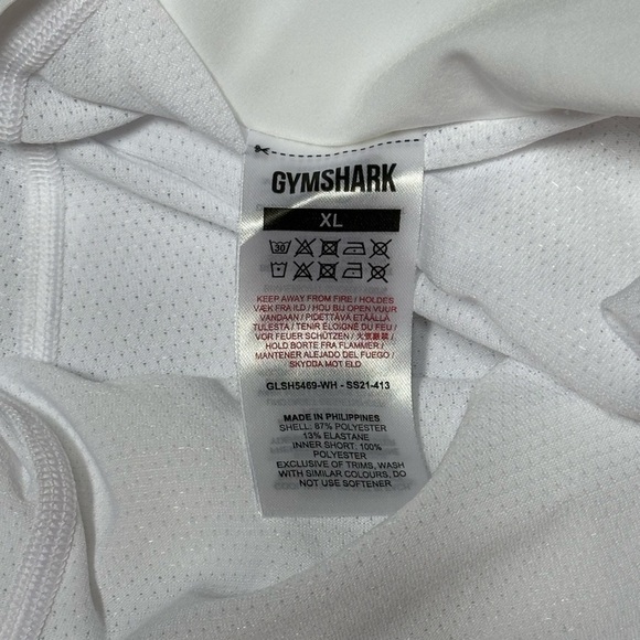 NEW Gymshark Pulse Elevate Mid-Rise Athletic Training Shorts White | Women’s XL - Picture 7 of 8